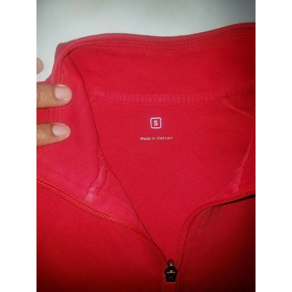 Apple Myrrh Red Quarter 1/4 Zip Pullover Sweater Uniform Size Small - Picture 4 of 8